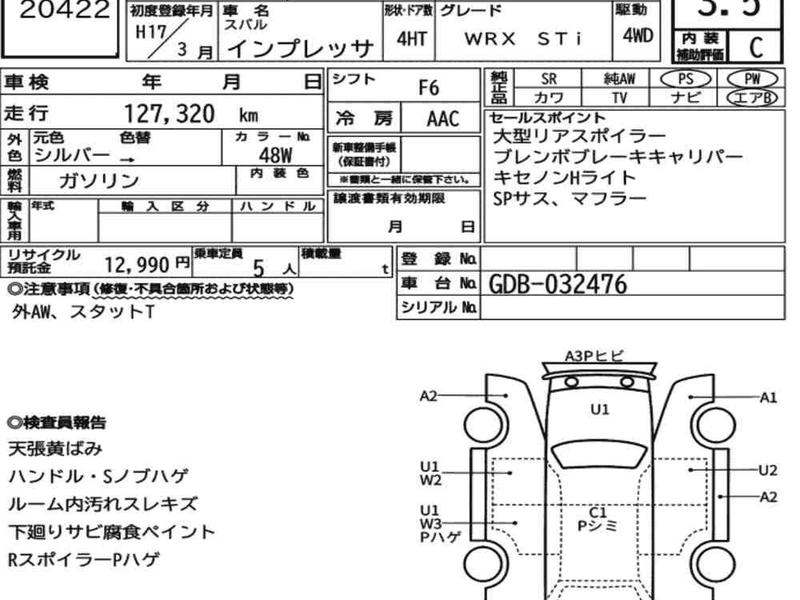 SUBARU IMPREZA 4HT 4WD WRX STI
