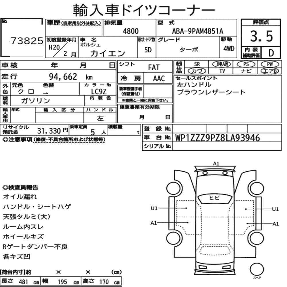 PORSCHE CAYENNE 4WD TURBO