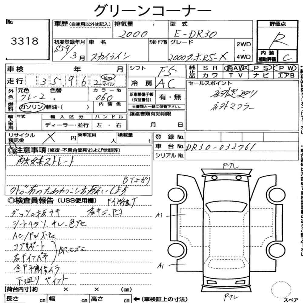 NISSAN SKYLINE 2HT 2000 TURBO RS-X