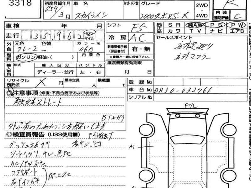 NISSAN SKYLINE 2HT 2000 TURBO RS-X